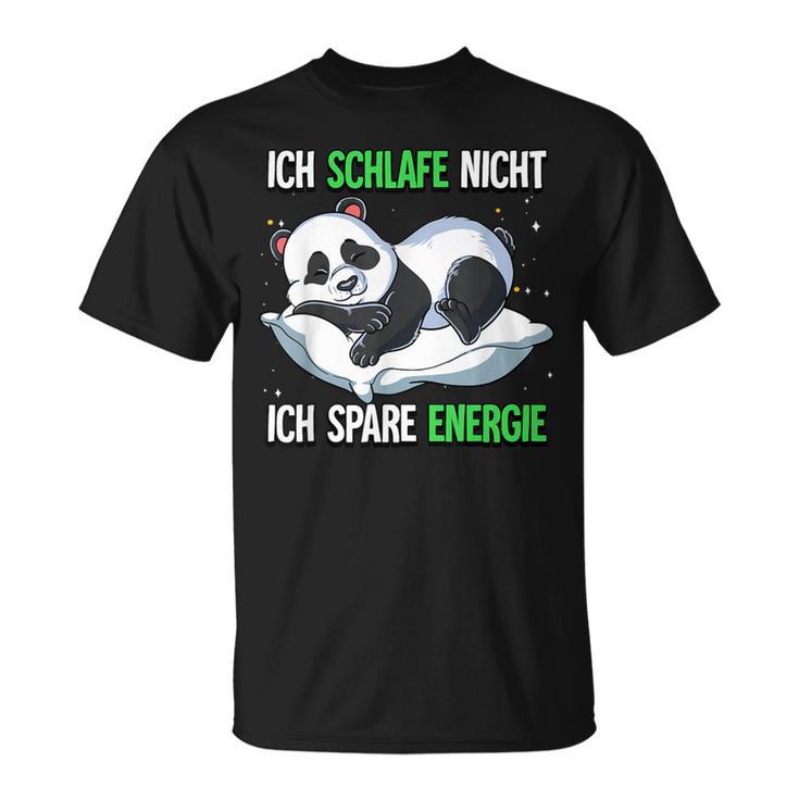 Ich Schlafe Nicht Ich Spare Energie Black T-Shirt