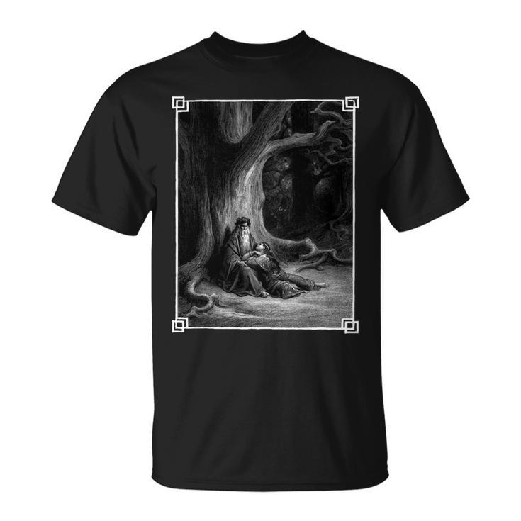 Idyllen Des Königs Gotisch Okkulten Heidnischen Gustave Dore Mittelalter T-Shirt