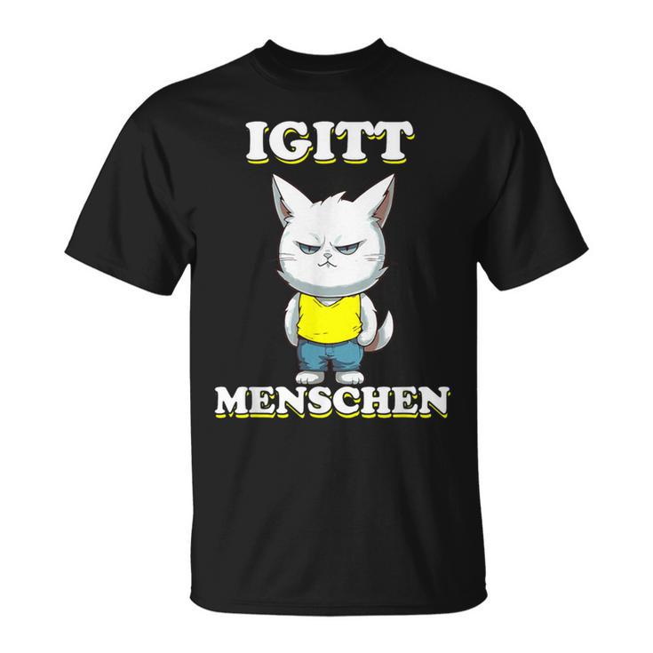 Igitt Menschen Katze Lustige Spruch Katzen T-Shirt