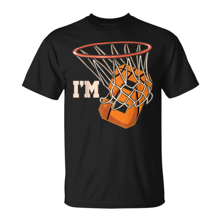 I'm 9 Basketball Theme Birthday Party Celebration 9Th T-Shirt
