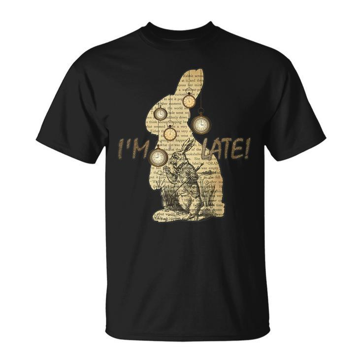 I'm Late Alice In Wonderland RabbitT-Shirt