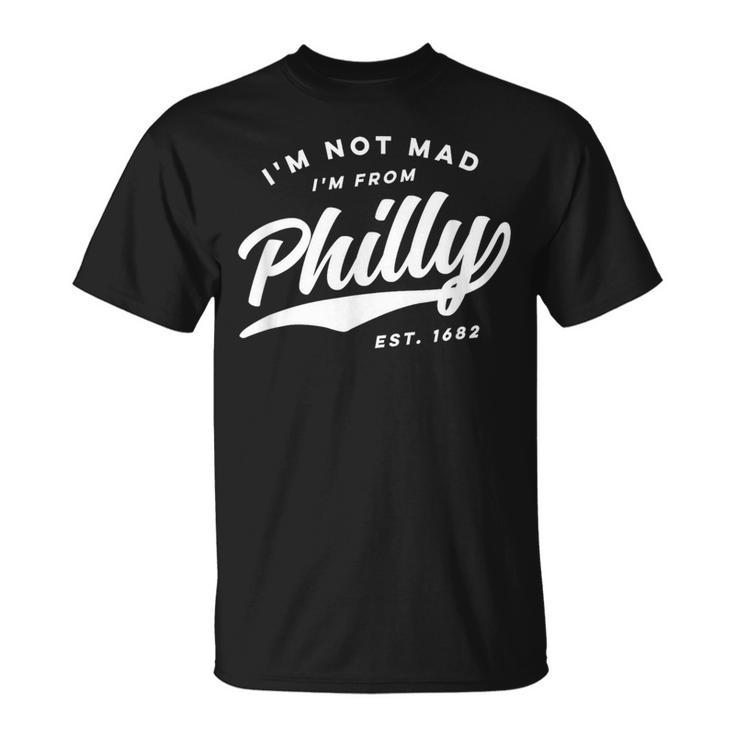 I'm Not Mad I'm From Philly Retro 1970S Philadelphia Vintage T-Shirt