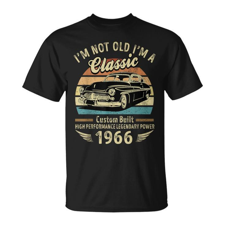 I'm Not Old I'm A Classic Born 1966 Car Graphic Birthday T-Shirt