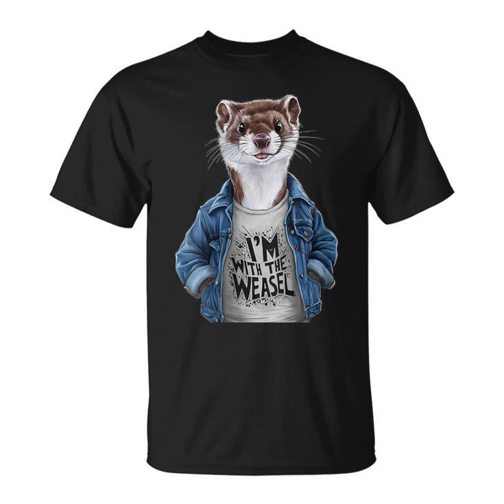 I'm With The Weasel Matching Weasel Weasel Lovers T-Shirt