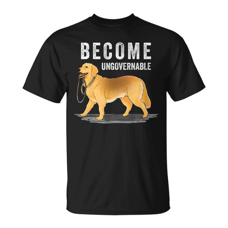Independent Dog Holding Own Leash Become Ungovernable T-Shirt