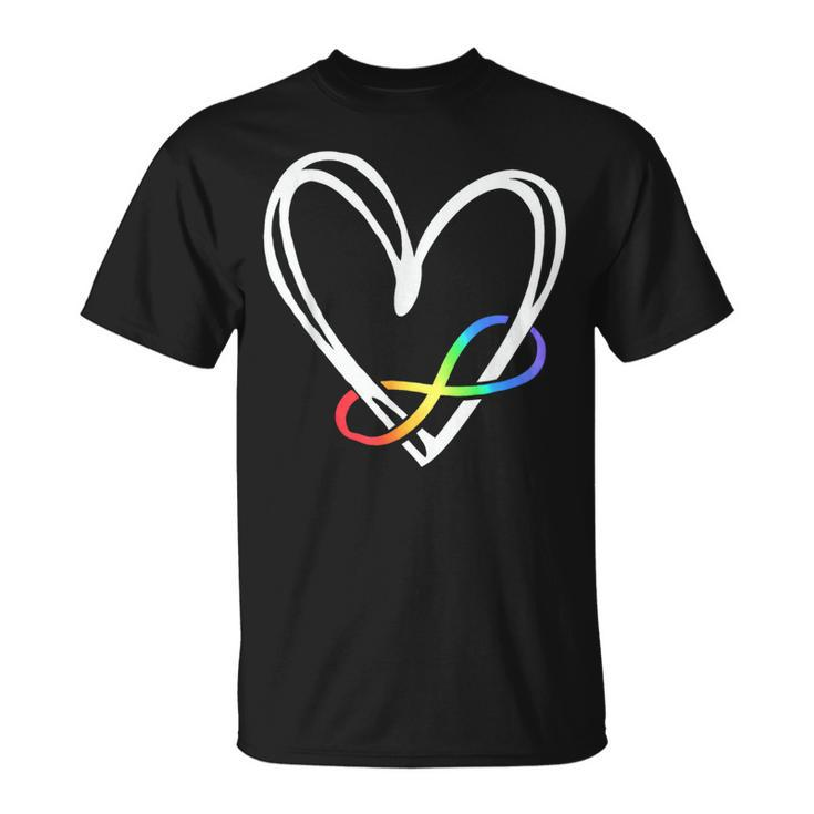 Infinity Heart Autism Awareness Love Needs No Words Tie Dye T-Shirt