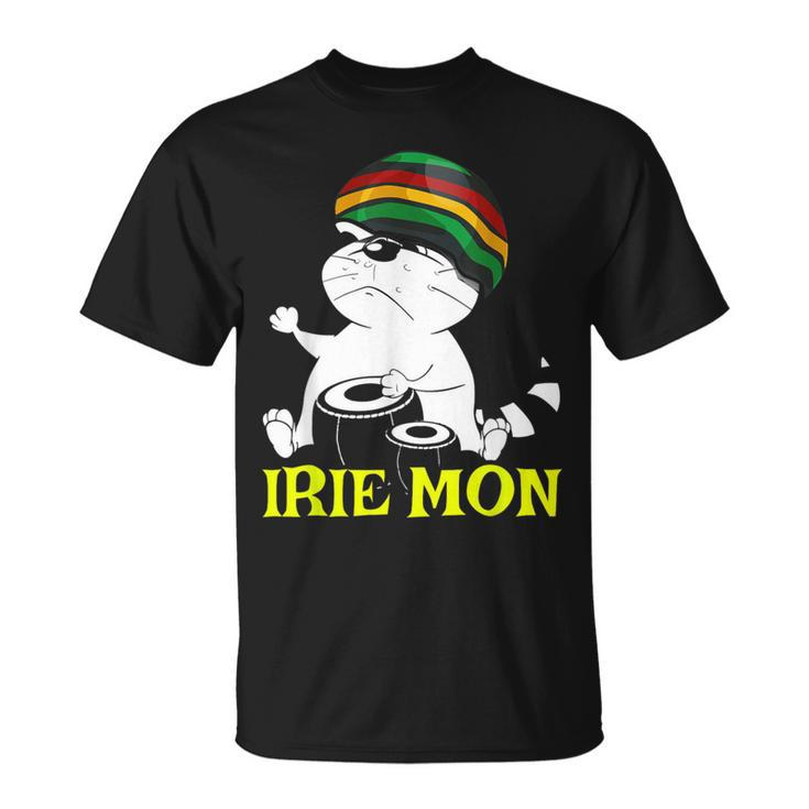 Irie Mon Rasta Cat Carribbean Patois Jamaican Slang T-Shirt