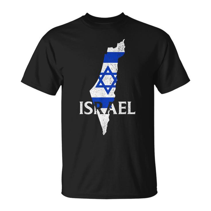 Israel Country Map Flag Proud Israeli Patriotic T-Shirt