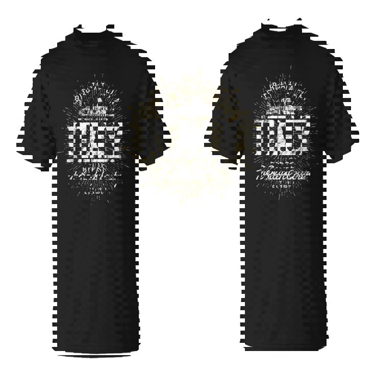 Italia Estilointage Retro Italia Camiseta unisex