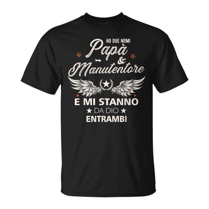 Italienischer Papa Manutentoreatertag Geschenk Italiener T-Shirt