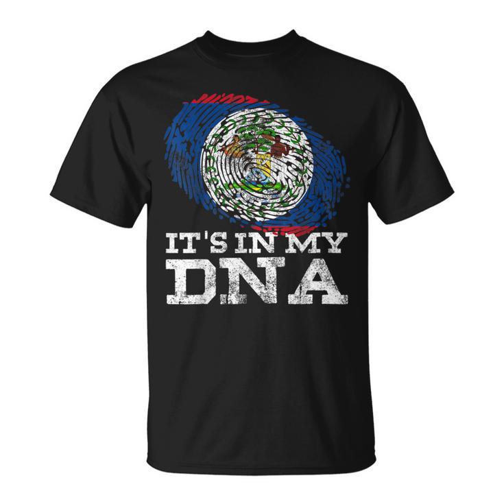 It's In My Dna Belize Flag Maya Hispanic Belizean T-Shirt