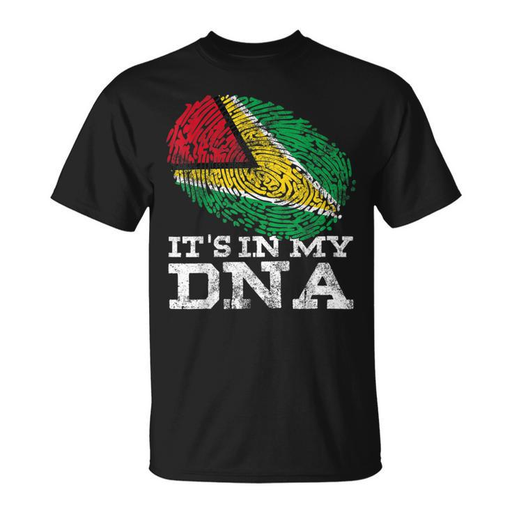 It's In My Dna Guyana Country Flag Genes Vintage Guyanese T-Shirt