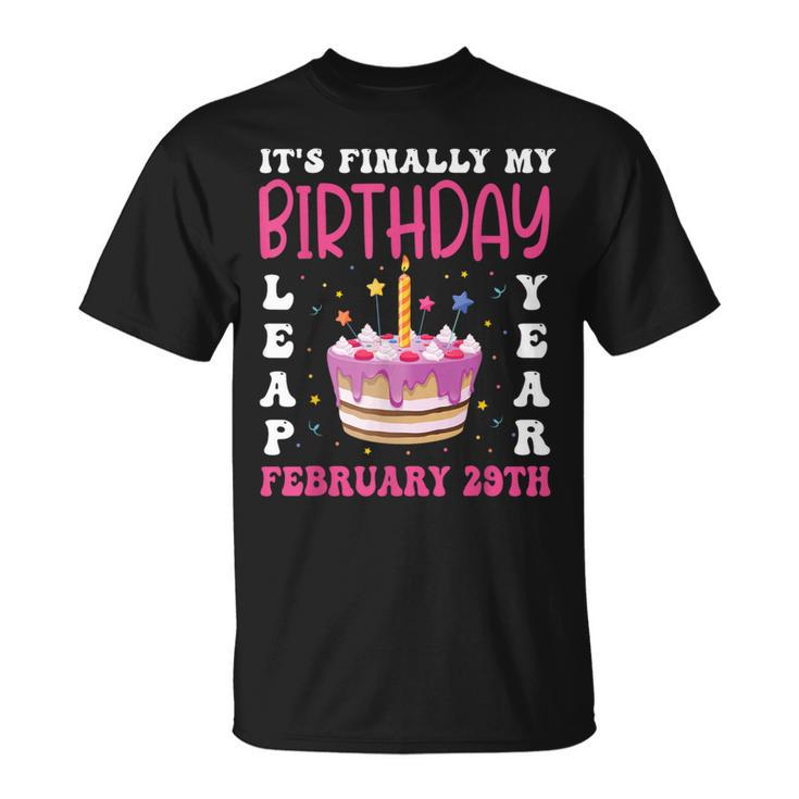 It's Finally My Birthday Leap Year 2024 Birthday Leap Day T-Shirt