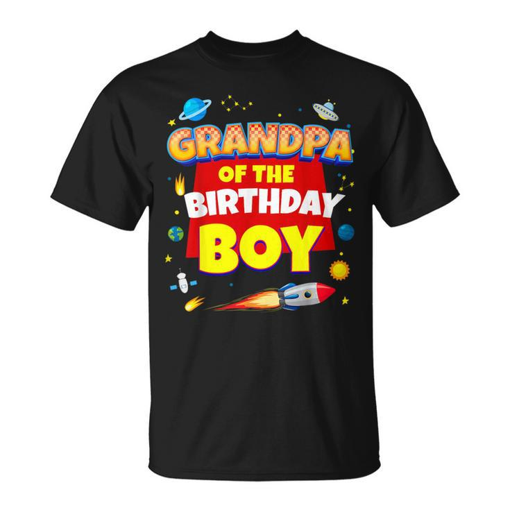 Its My Grandpa Birthday Boy Space Astronaut Family Matching T-Shirt