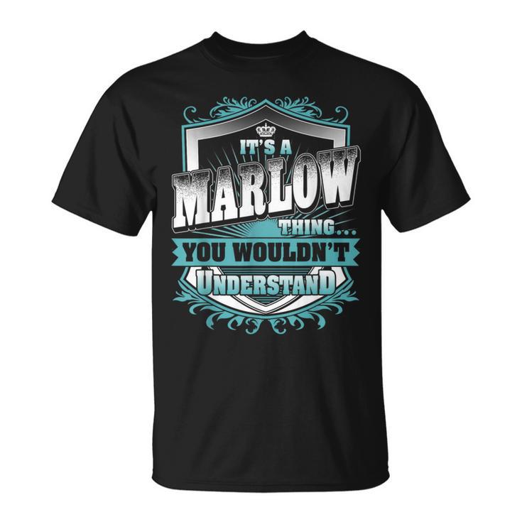 It's A Marlow Thing You Wouldn't Understand Name Vintage T-Shirt