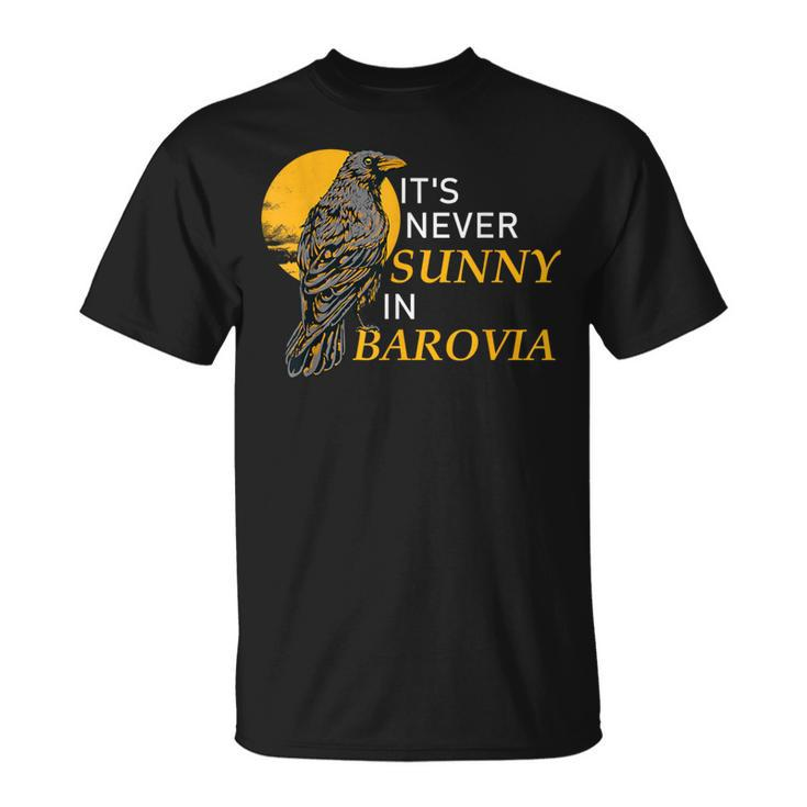 It's Never Sunny In Barovia Vintage Raven Bird Crows T-Shirt