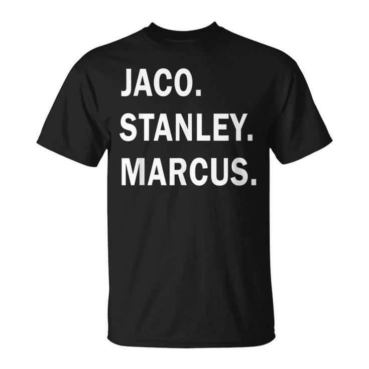 Jaco Stanley Marcus Jazz Guitar Gods Musician T-Shirt
