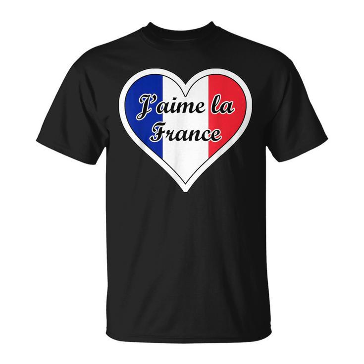 J'aime La France Flag I Love French Culture Paris Francaise T-Shirt