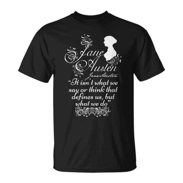 Jane Austen Quotes Book Club Fans Vintage Romantic Literary T-Shirt
