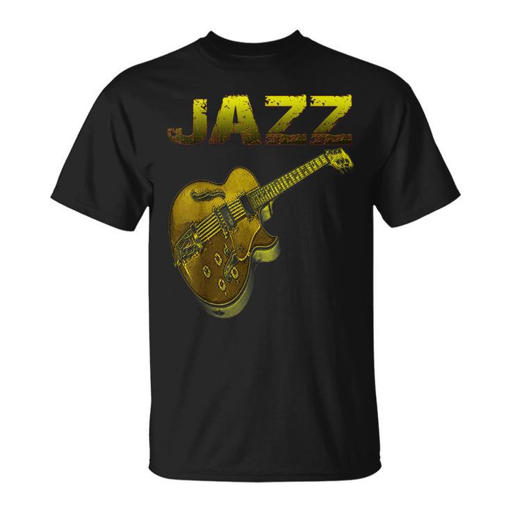 Jazz Vintage Guitar Musician T-Shirt