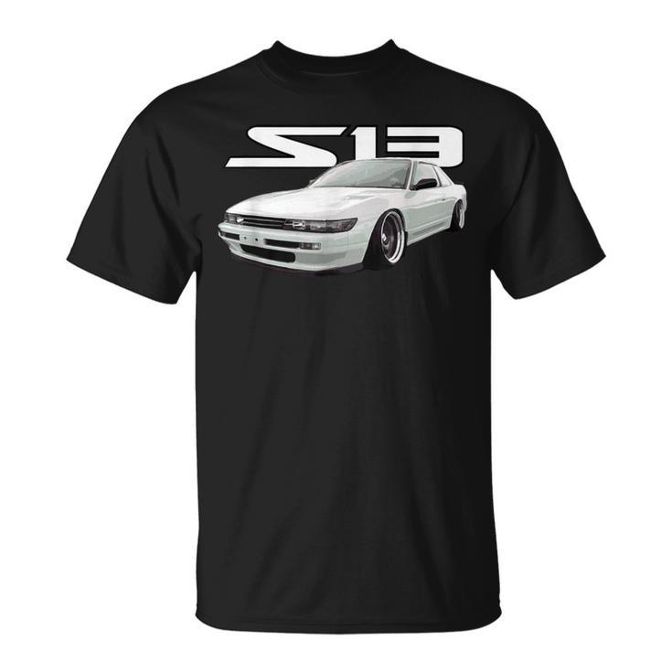 Jdm Car S13 240 180 Drift Coupé Super White T-Shirt