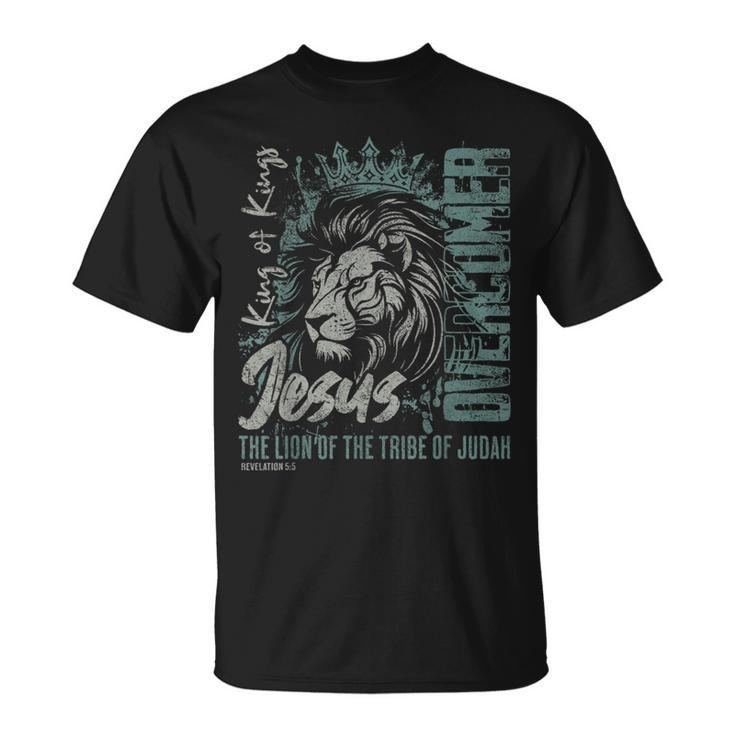 Jesus Is King Lion Of Judah Bible Faith Graphic Christian T-Shirt