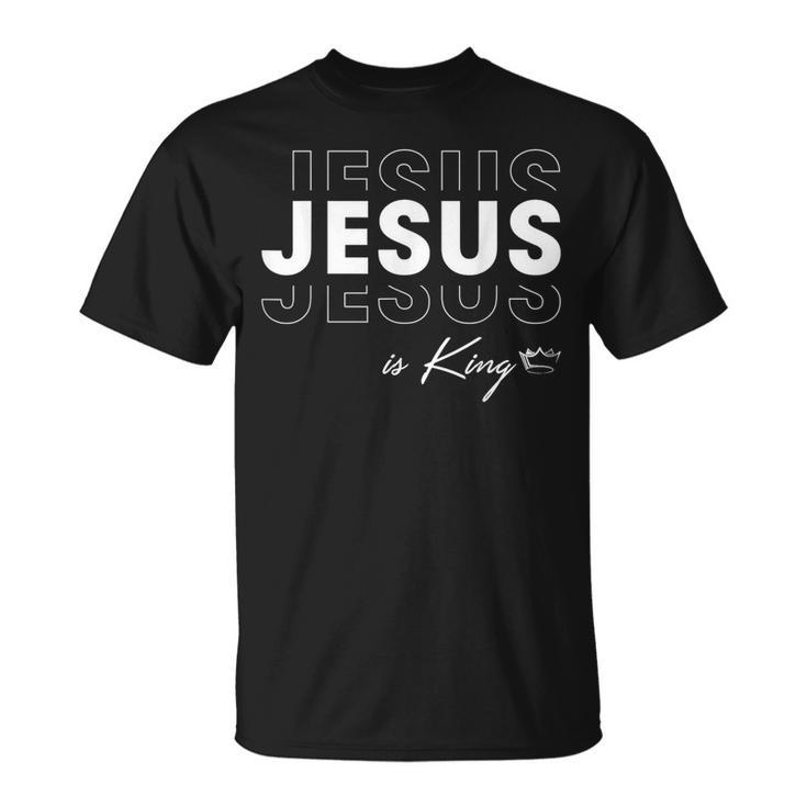 Jesus Is King Scripture God Crown Bible Christian T-Shirt