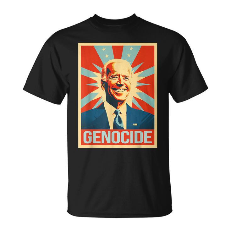 Joe Biden Genocide Anti Biden Conservative Political T-Shirt