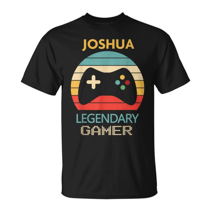 Joshua Name Personalised Legendary Gamer T-Shirt