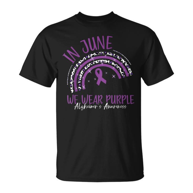 In June We Wear Purple Alzheimer Awareness Month T-Shirt