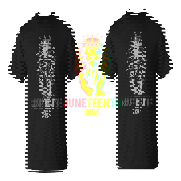 Junenth African American Black Lion 1865 King Women T-Shirt