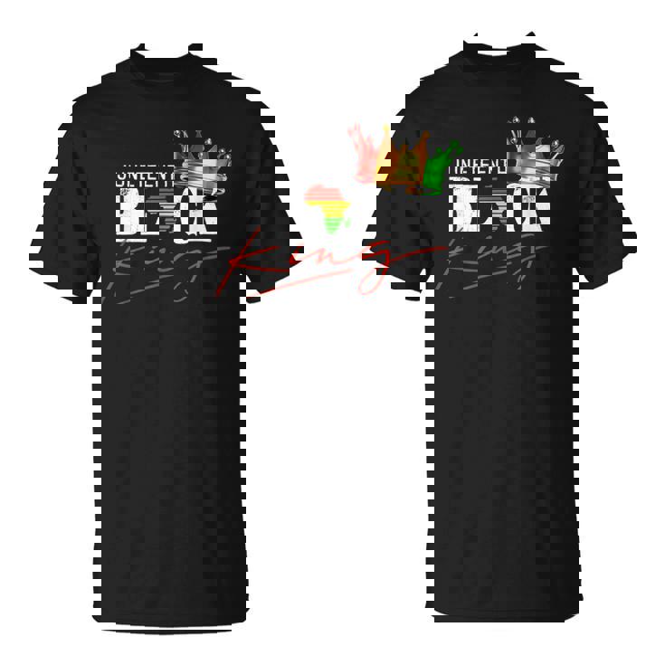 Junenth Black King African American Boys Black Pride T-Shirt