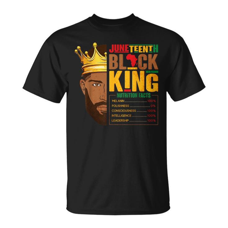 Junenth Black King Nutritional Facts Pride African Mens T-Shirt