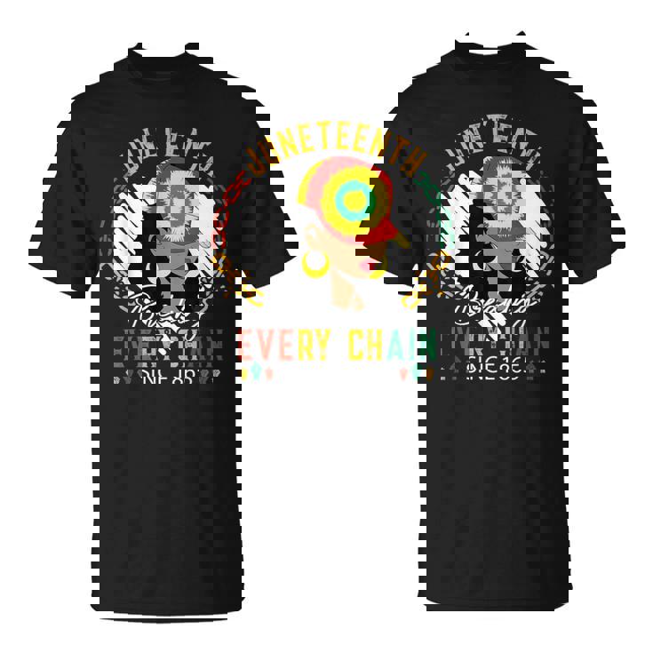 Junenth Breaking Every Chain Since 1865 African Women T-Shirt
