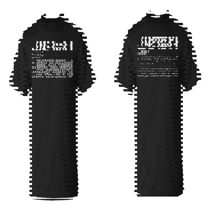 Junenth Definition Black African American Women T-Shirt