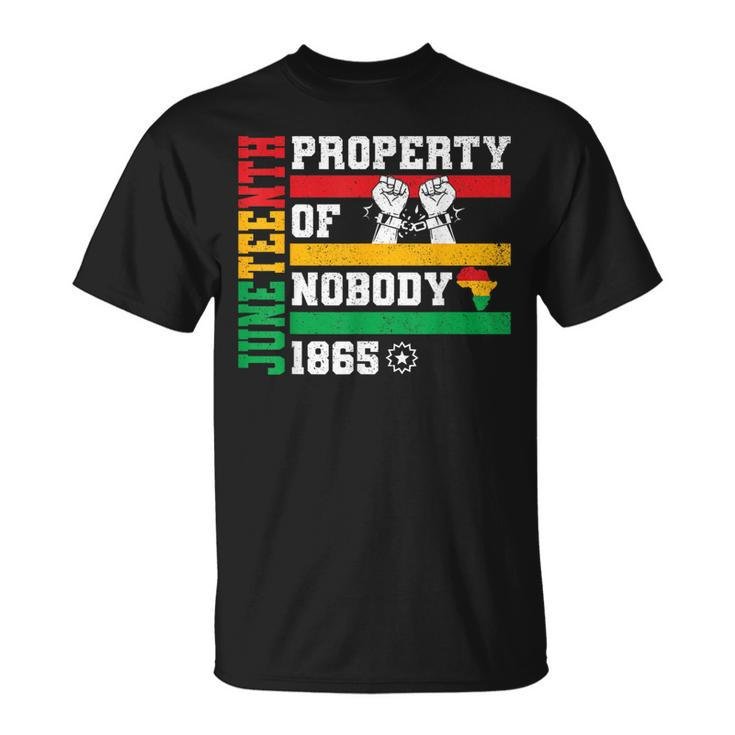 Junenth Freedom Melanin Black History Property Of Nobody T-Shirt