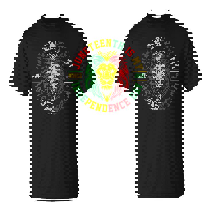 Junenth Is My Independence Day Lion Free Ish Since 1865 T-Shirt