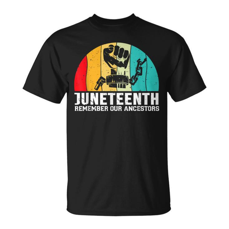 Junenth Remember Our Ancestors Free Black African T-Shirt