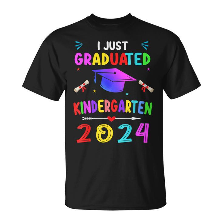 I Just Graduated Kindergarten Graduation 2024 Boys Girls T-Shirt