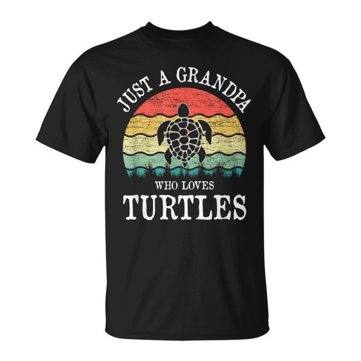 Just A Grandpa Who Loves Turtles T-Shirt