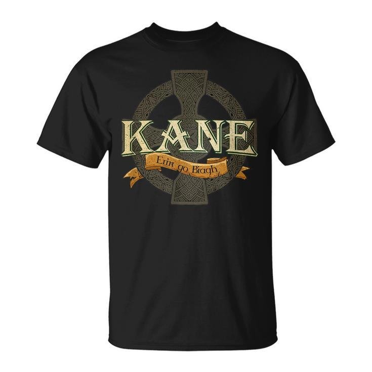 Kane Irish Surname Kane Irish Family Name Celtic Cross T-Shirt