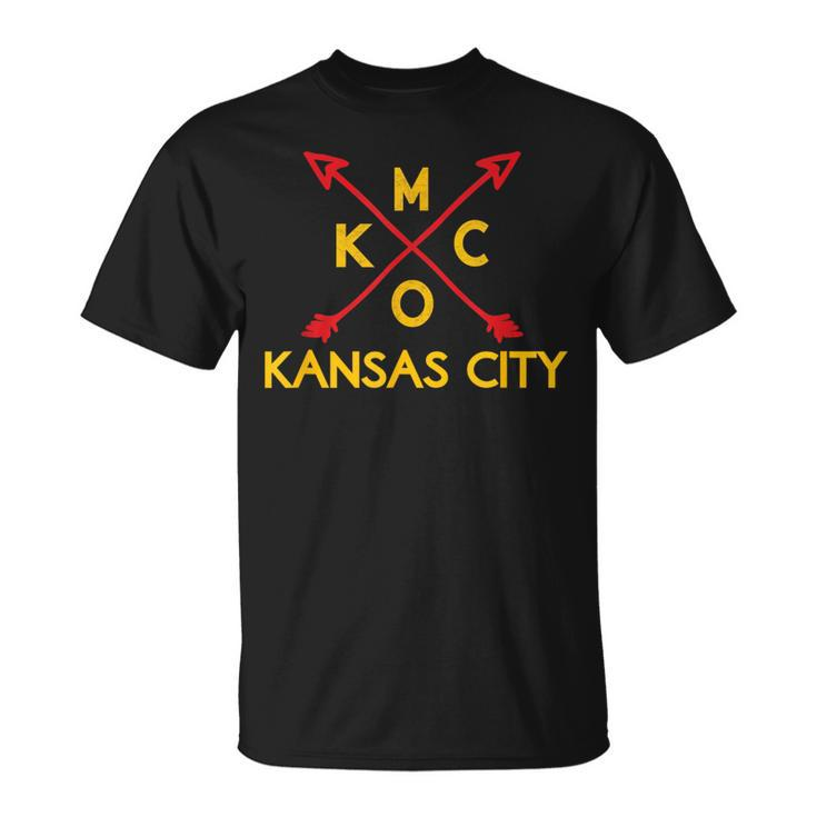 Kansas City Kc Red Black Yellow Kc Arrow Vintage Classic Pro T-Shirt