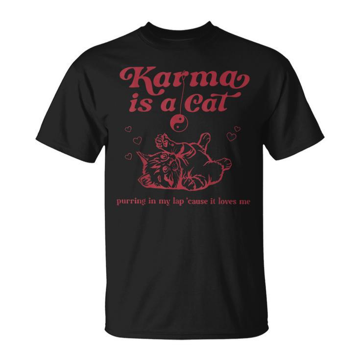 Karma Is A Cat Music Lover Fan T-Shirt