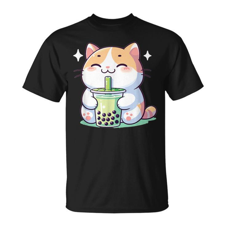 Kawaii Cats Bubble Tea Boba Cat T-Shirt