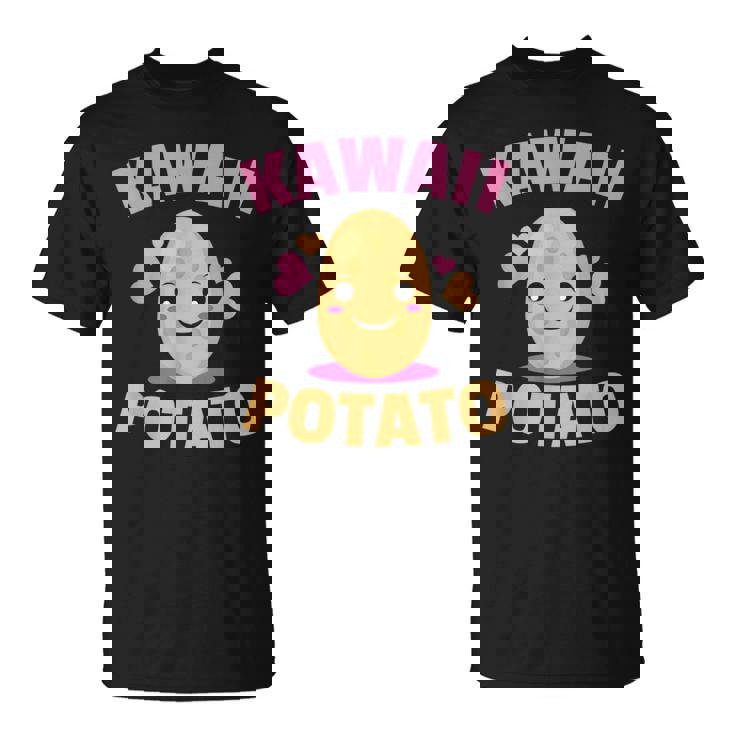 Kawaii Patata Anime Disfraz Lindo Amante De Patatas Japonesas Camiseta unisex