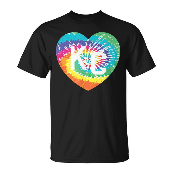 Kc Tie-Dye Heart Love Kc Tie-Dye Colorful Hearts Kansas City T-Shirt