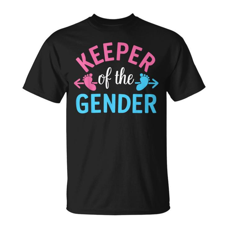 Keeper Of The Gender Cute Reveal Baby Announcement Party T-Shirt