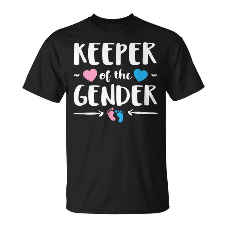 Keeper Of Gender Reveal Gender Reveal Announcement T-Shirt