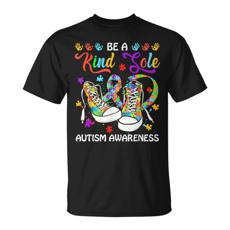 Be A Kind Sole Autism Awareness Puzzle Shoes Be Kind T-Shirt