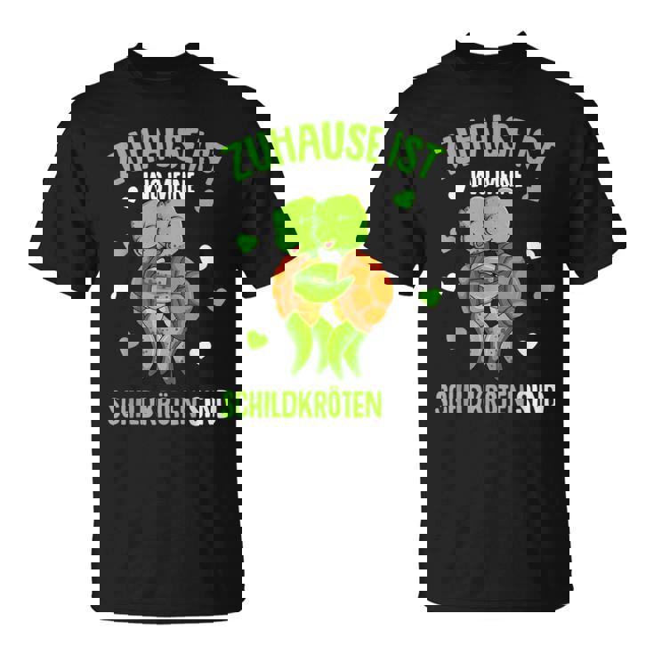 Kinder-T-Shirt Zuhause Ist Wo Meine Schildkröten Sind mit Turtle-Design